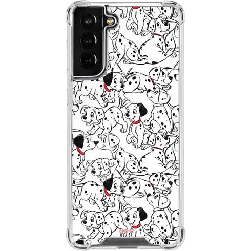 Disney 101 Dalmatians Pattern Galaxy S21 FE Clear Case